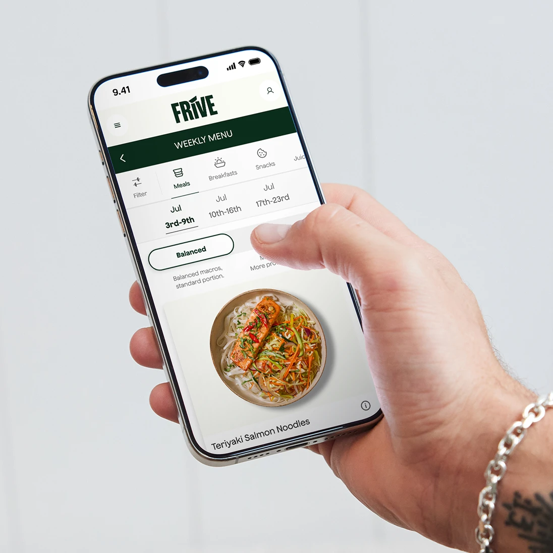 Frive app in use